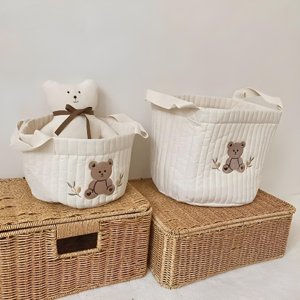 Padded fabric storage bag for the children's room – Buy one, get one free