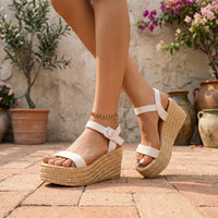 Open Toe Platform Wedge - Dawn