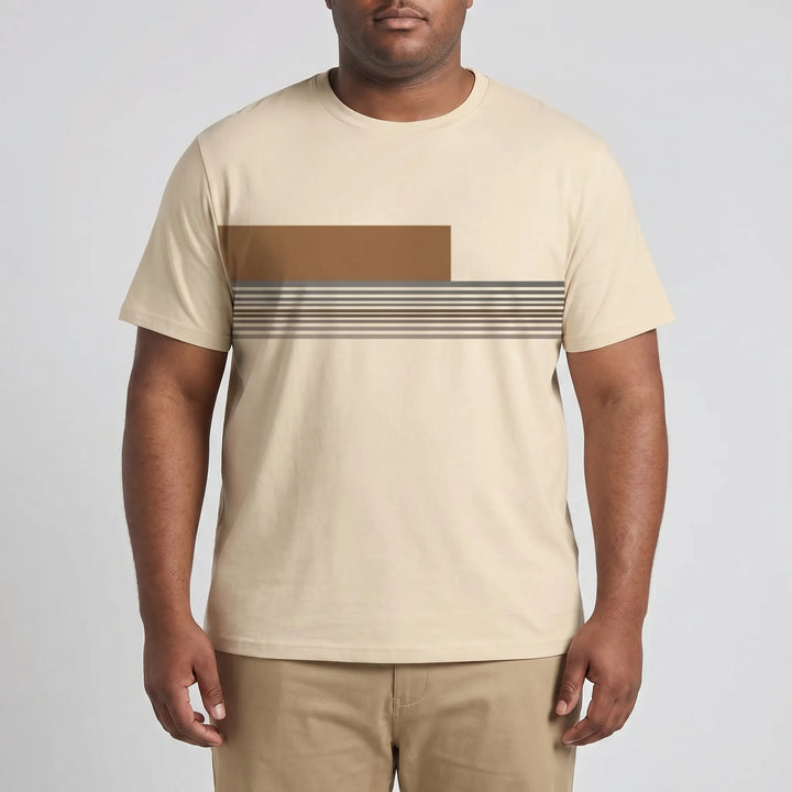 Oversized Color-Block Crew Neck Tee - Jesse