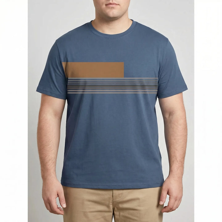 Oversized Color-Block Crew Neck Tee - Jesse