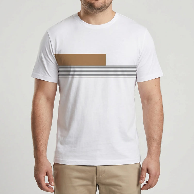 Oversized Color-Block Crew Neck Tee - Jesse