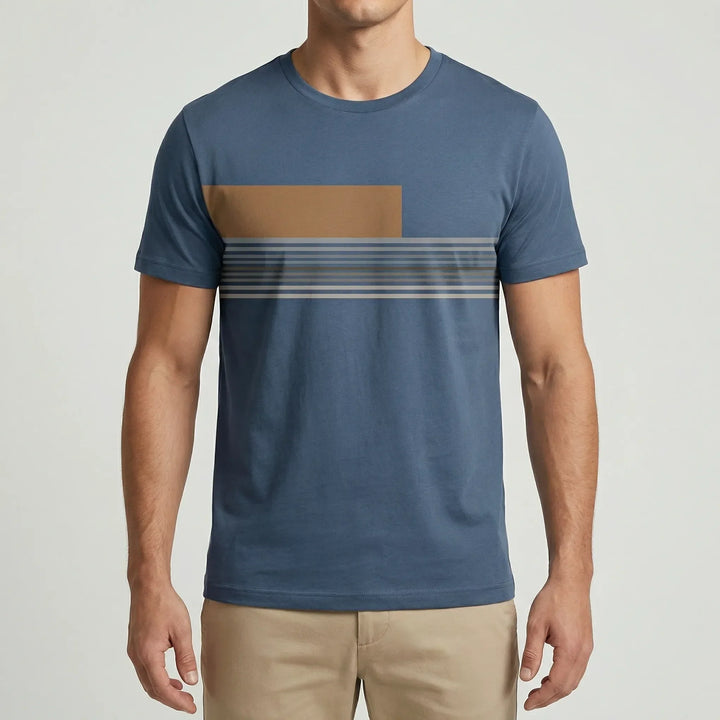 Oversized Color-Block Crew Neck Tee - Jesse