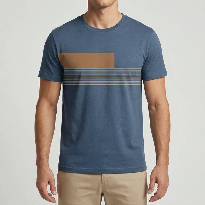 Oversized Color-Block Crew Neck Tee - Jesse