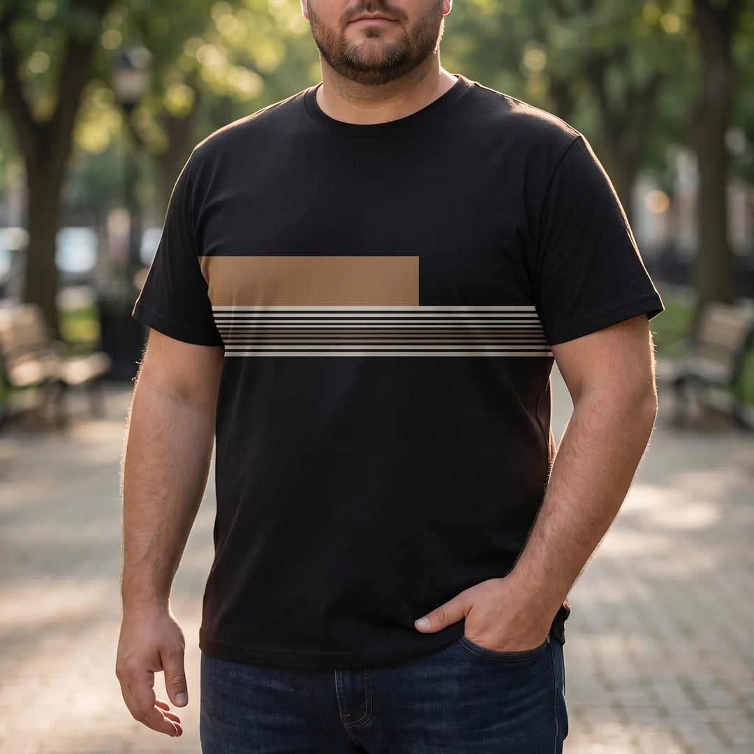 Oversized Color-Block Crew Neck Tee - Jesse
