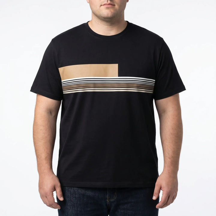 Oversized Color-Block Crew Neck Tee - Jesse