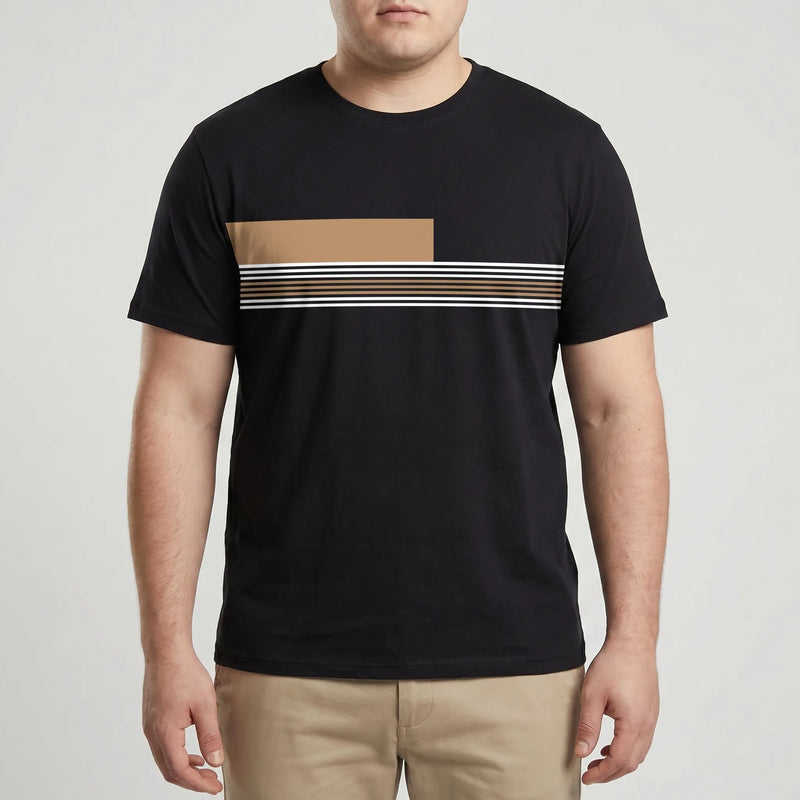 Oversized Color-Block Crew Neck Tee - Jesse