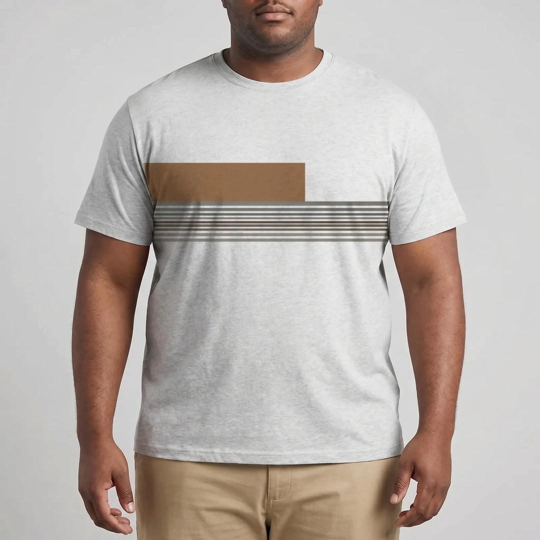 Oversized Color-Block Crew Neck Tee - Jesse