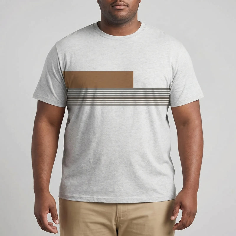 Oversized Color-Block Crew Neck Tee - Jesse