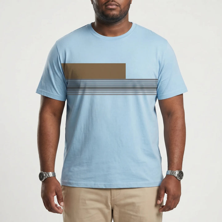 Oversized Color-Block Crew Neck Tee - Jesse
