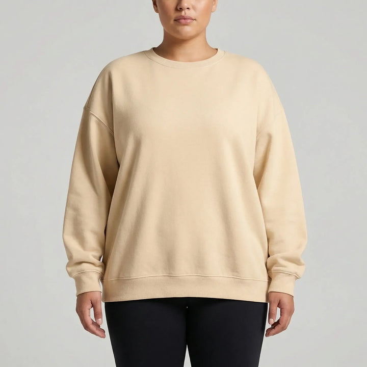 Oversized Crew Neck Pullover Sweatshirt - Christy