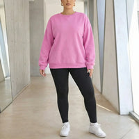 Oversized Crew Neck Pullover Sweatshirt - Christy