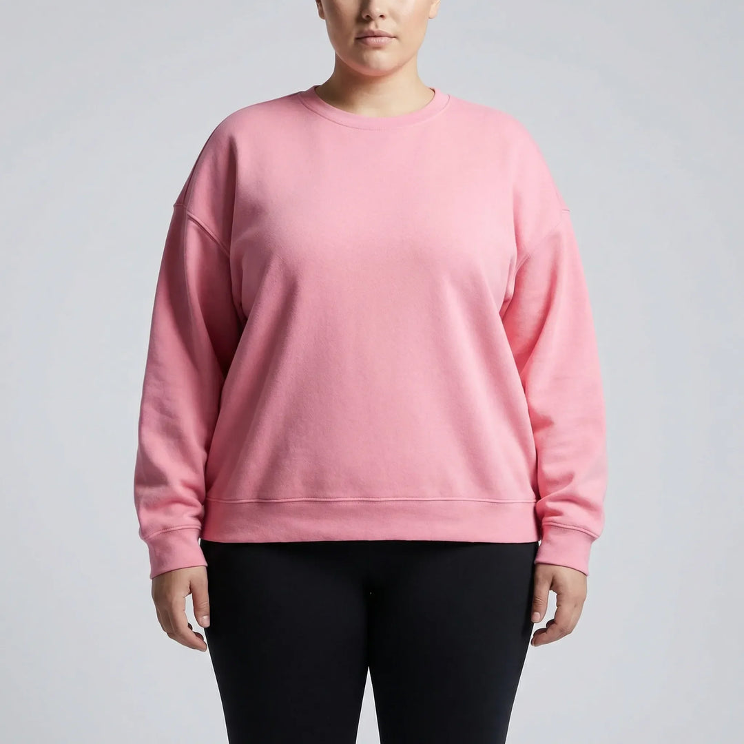Oversized Crew Neck Pullover Sweatshirt - Christy