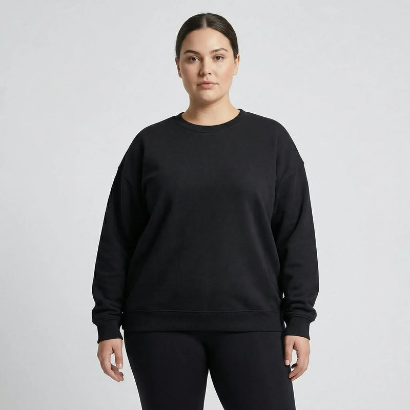 Oversized Crew Neck Pullover Sweatshirt - Christy