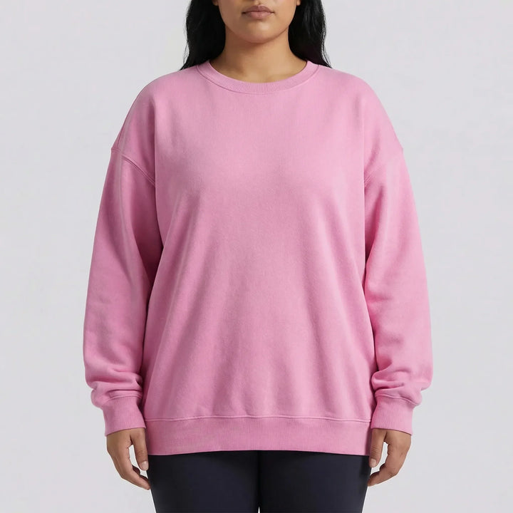 Oversized Crew Neck Pullover Sweatshirt - Christy
