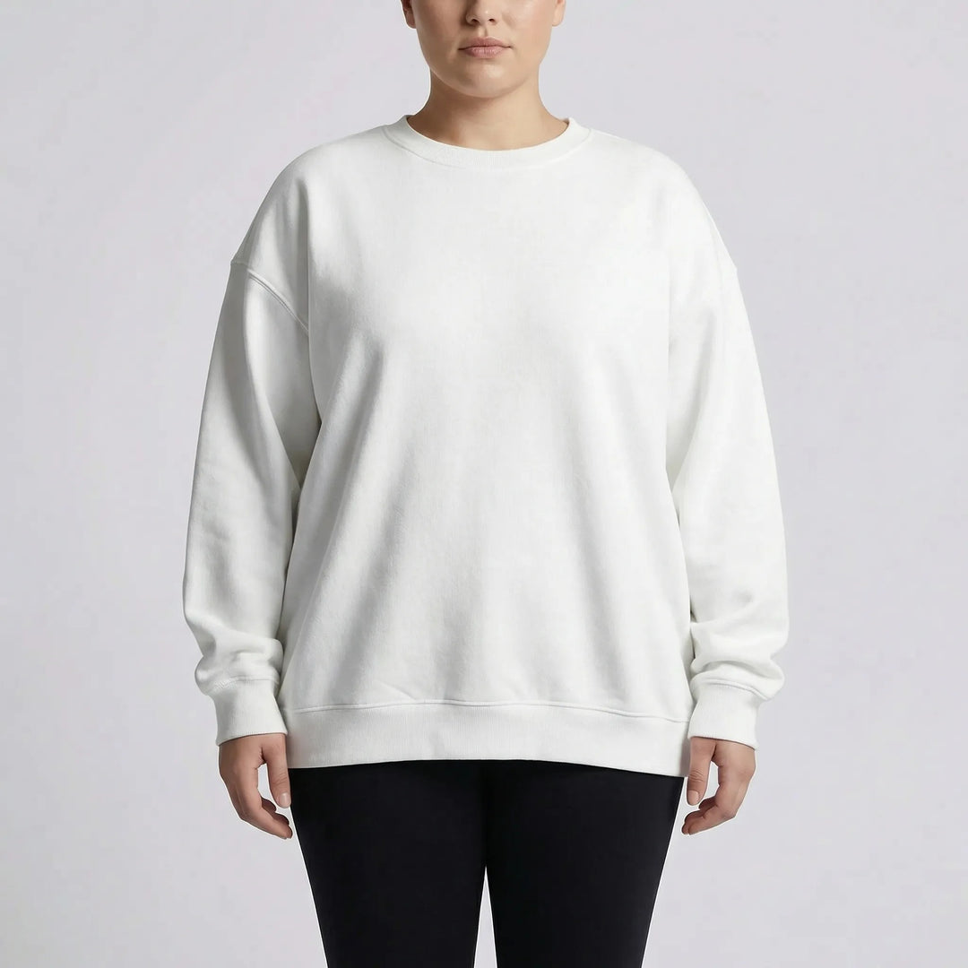 Oversized Crew Neck Pullover Sweatshirt - Christy