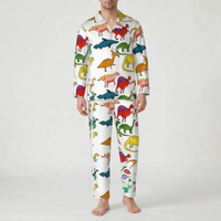 Oversized Dinosaur Print Mens Pyjamas - Joe