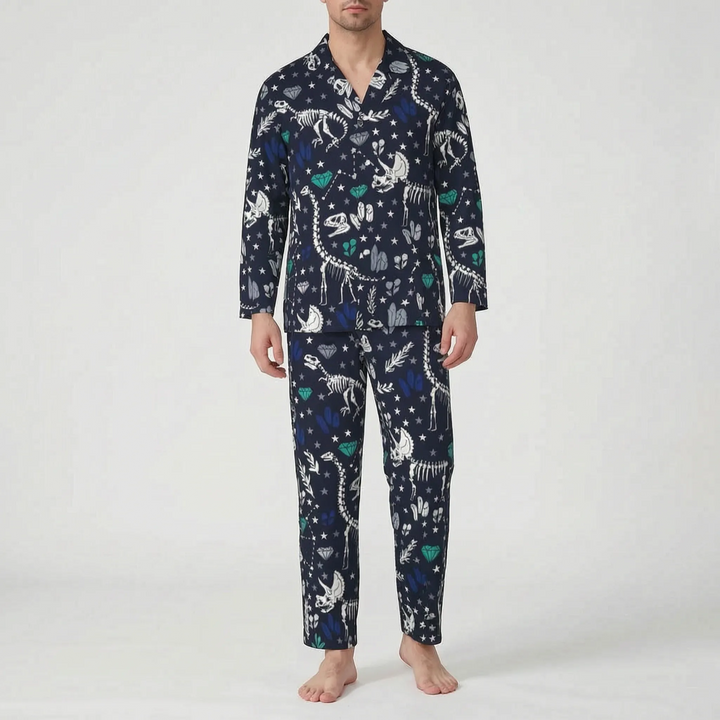 Oversized Dinosaur Print Mens Pyjamas - Joe