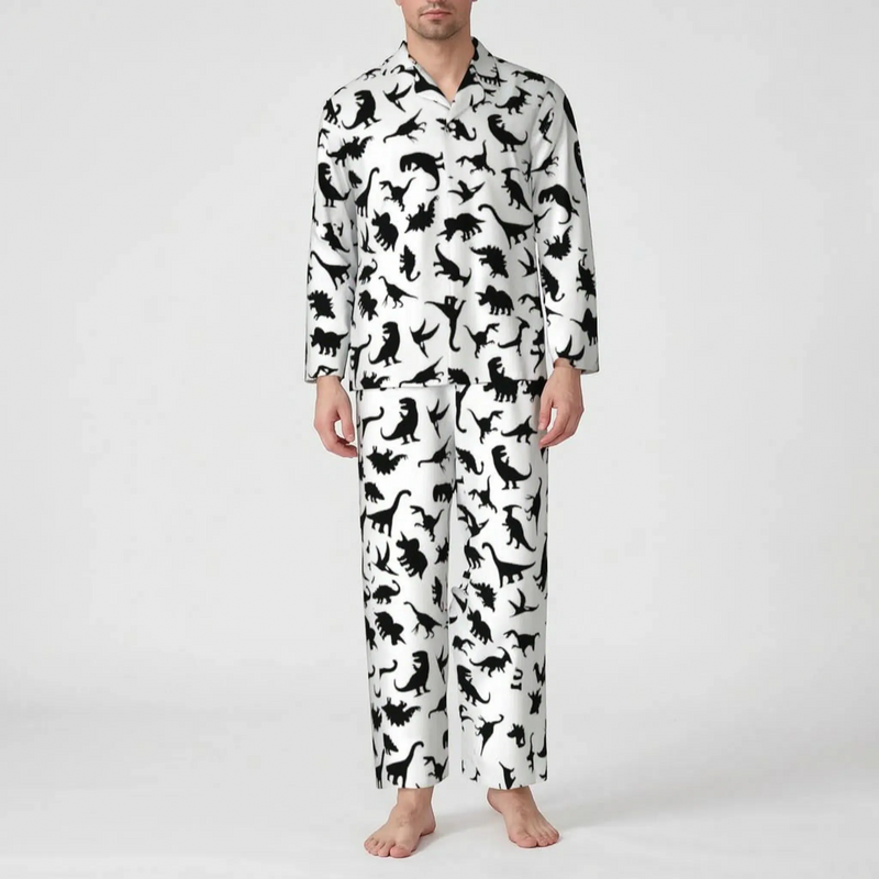 Oversized Dinosaur Print Mens Pyjamas - Joe