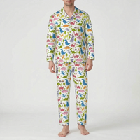 Oversized Dinosaur Print Mens Pyjamas - Joe