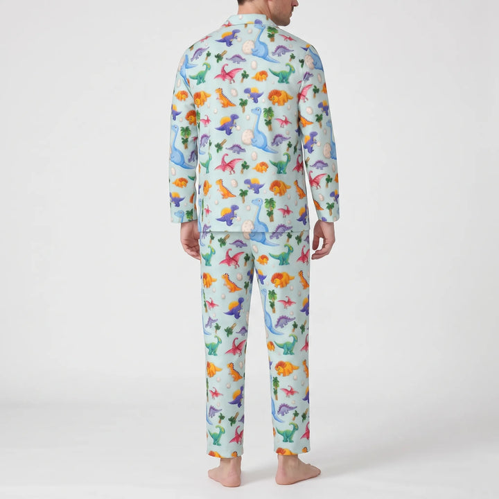 Oversized Dinosaur Print Mens Pyjamas - Joe
