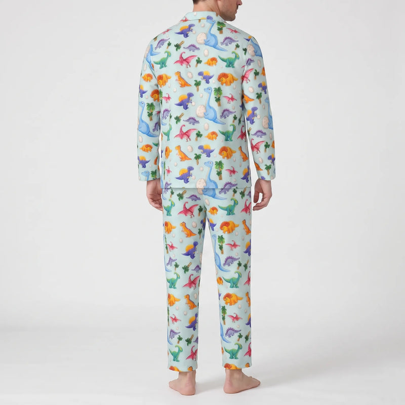 Oversized Dinosaur Print Mens Pyjamas - Joe