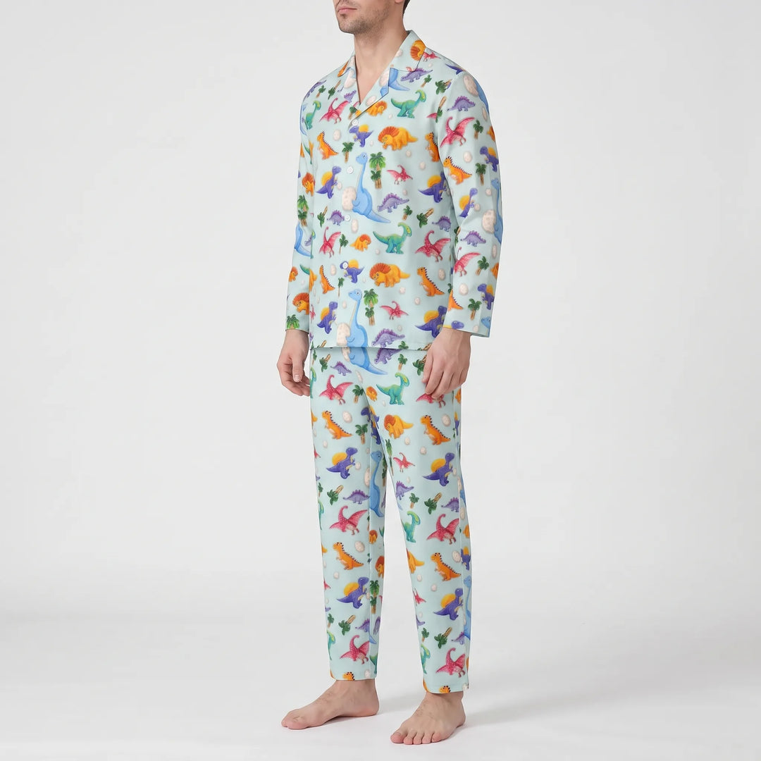 Oversized Dinosaur Print Mens Pyjamas - Joe