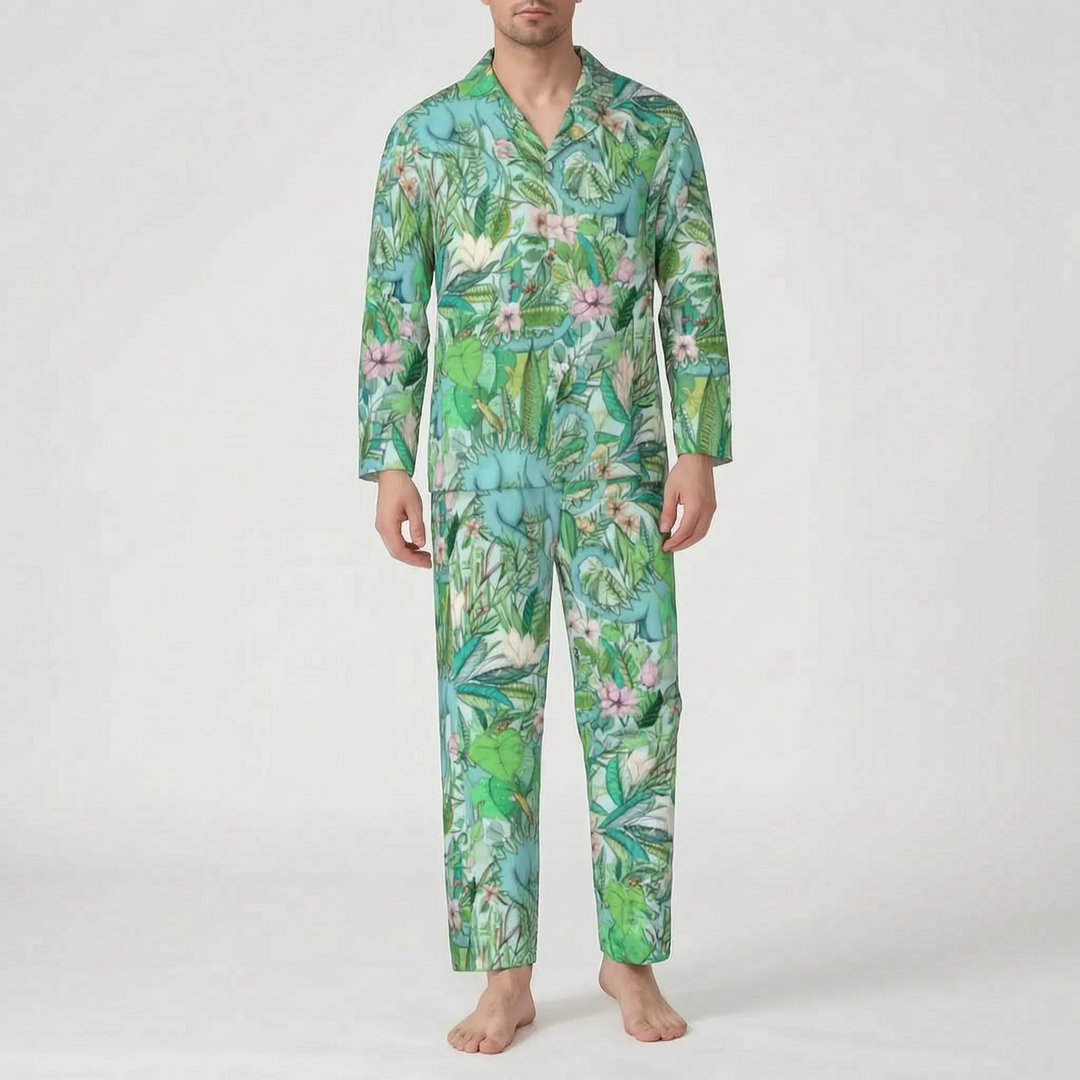 Oversized Dinosaur Print Mens Pyjamas - Joe