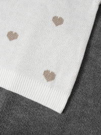 Oversized Heart Embroidered Knitted Jumper - Sophia