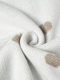 Oversized Heart Embroidered Knitted Jumper - Sophia