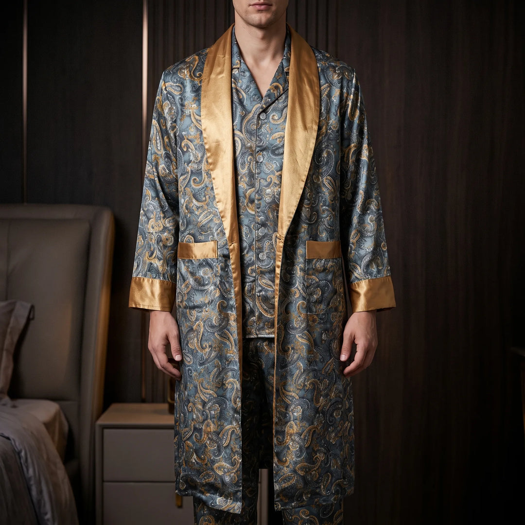 Paisley Print Mens Loungewear Set - Claude