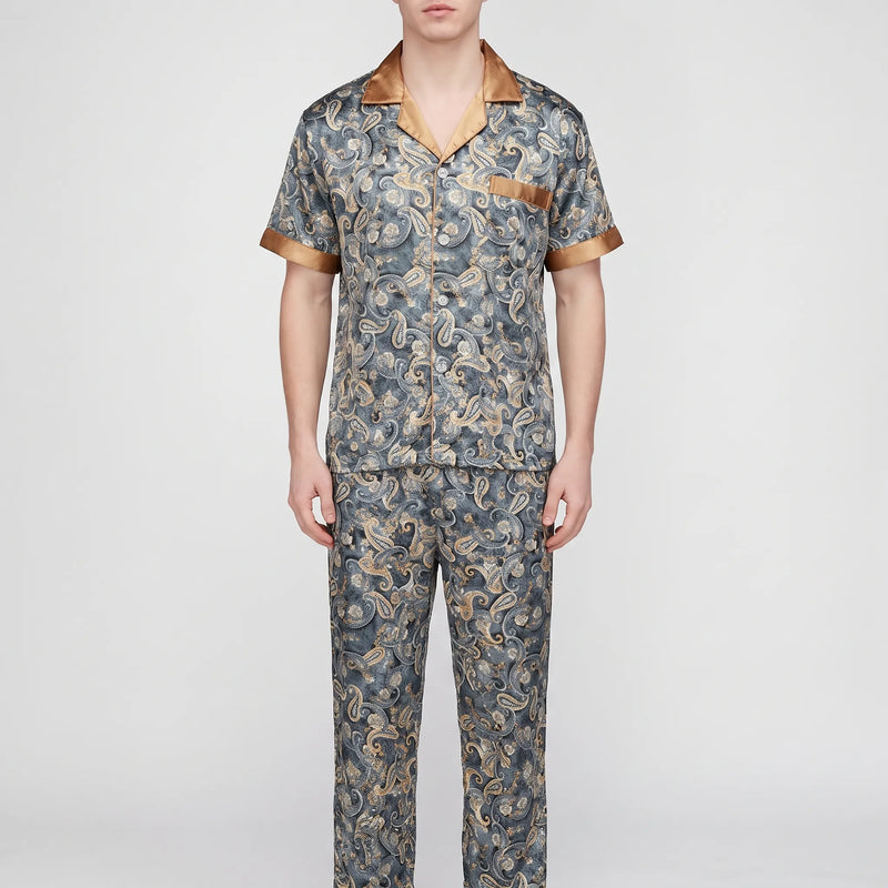 Paisley Print Mens Loungewear Set - Claude