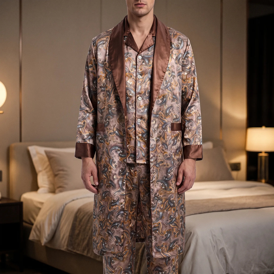 Paisley Print Mens Loungewear Set - Claude