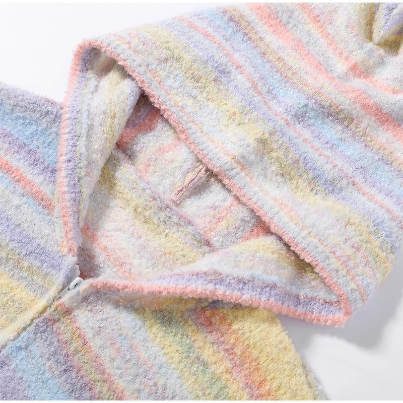 Pastel Striped Zip-Up Jacket - Patricia