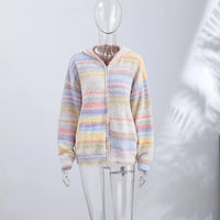 Pastel Striped Zip-Up Jacket - Patricia