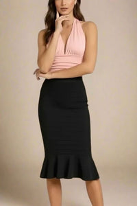 Pink Halter Neckline Top - Carmen