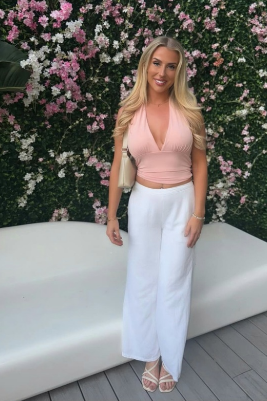 Pink Halter Neckline Top - Carmen