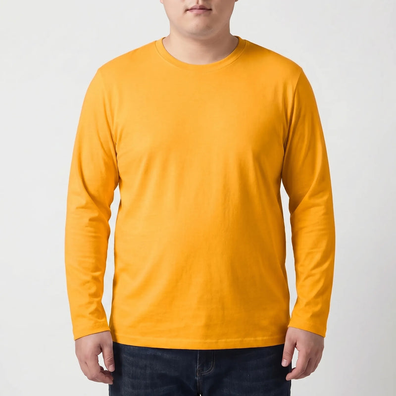 Plain Long Sleeve Crew Neck Tee - Josh