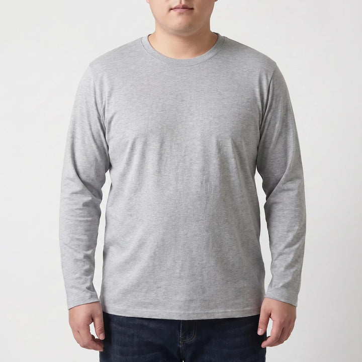Plain Long Sleeve Crew Neck Tee - Josh