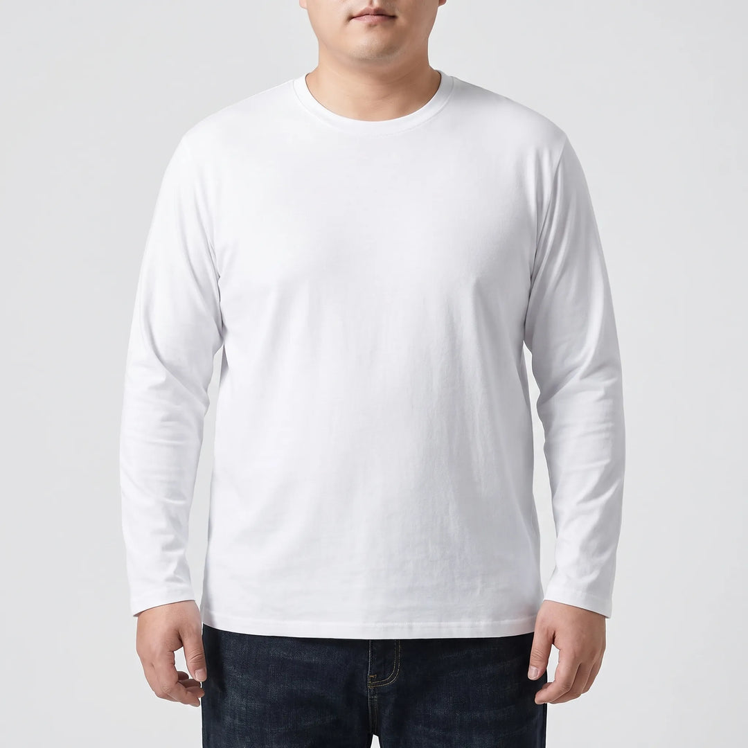 Plain Long Sleeve Crew Neck Tee - Josh