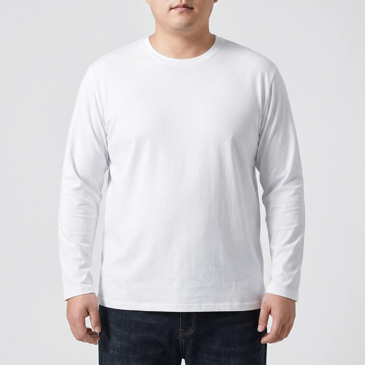 Plain Long Sleeve Crew Neck Tee - Josh