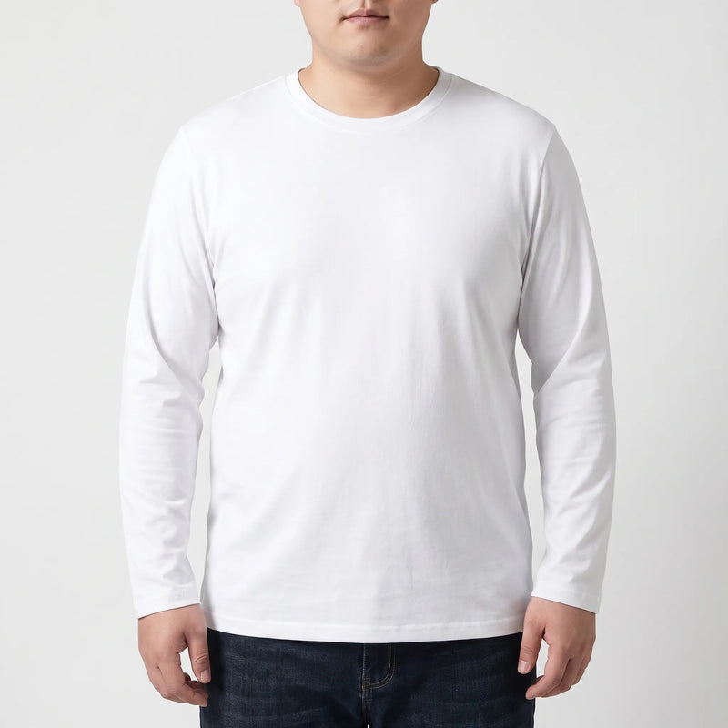 Plain Long Sleeve Crew Neck Tee - Josh