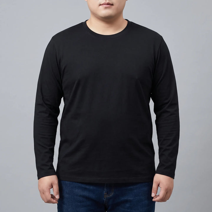 Plain Long Sleeve Crew Neck Tee - Josh
