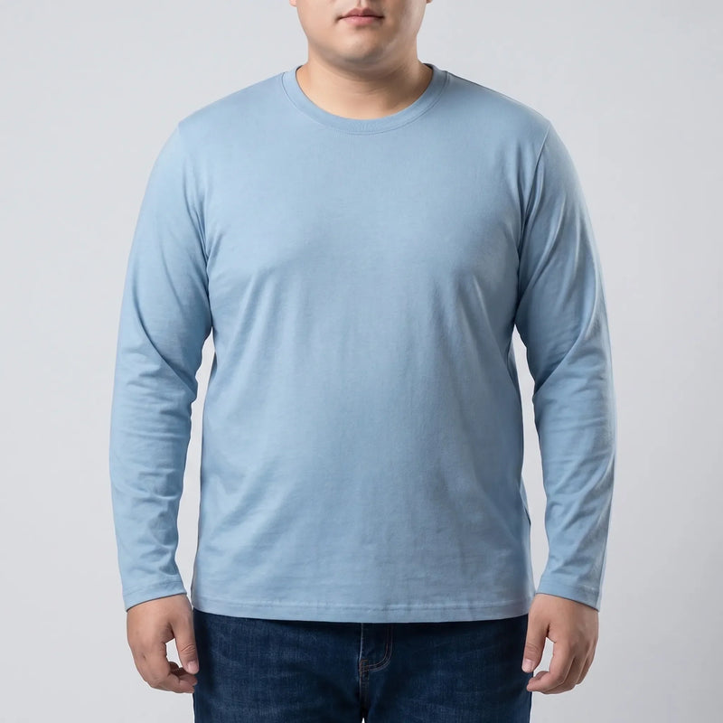 Plain Long Sleeve Crew Neck Tee - Josh