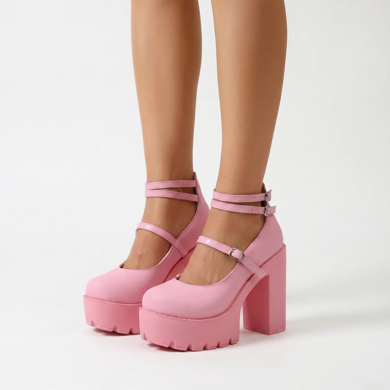 Platform Mary Jane Shoes Heels - Antonia