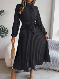 Pleated Midi Dress With Sleeves - Vickie