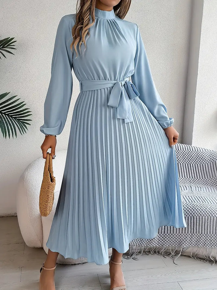 Pleated Midi Dress With Sleeves - Vickie