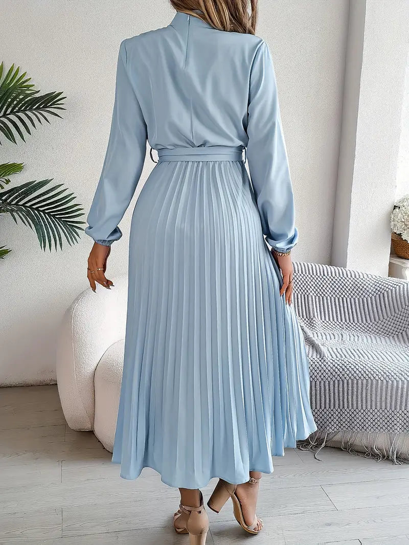 Pleated Midi Dress With Sleeves - Vickie