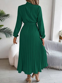 Pleated Midi Dress With Sleeves - Vickie