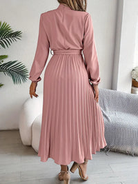 Pleated Midi Dress With Sleeves - Vickie