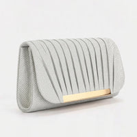 Pleated Textured Evening Clutch Bag - Glamova